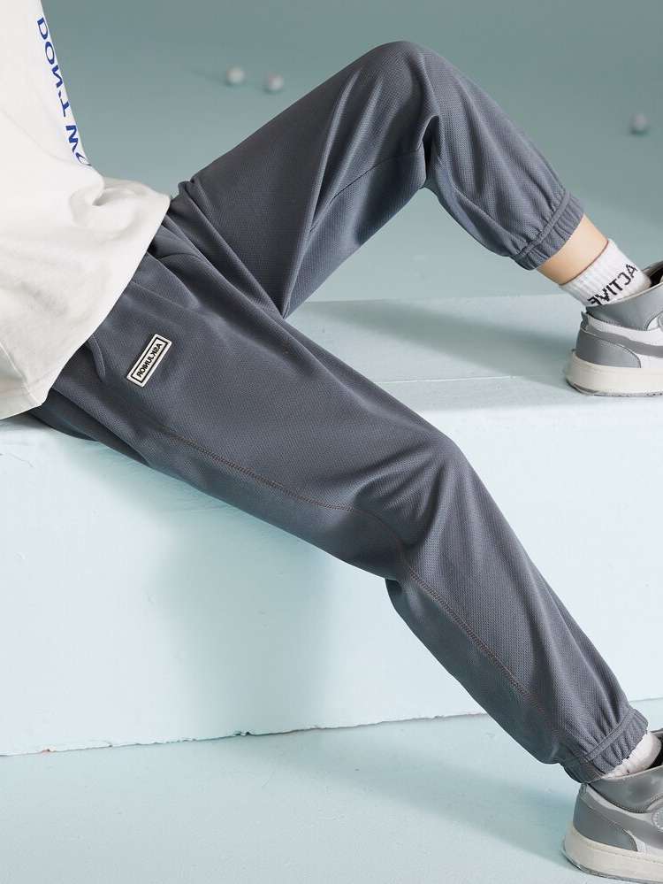  Patched Letter Boys Sweatpants 2521