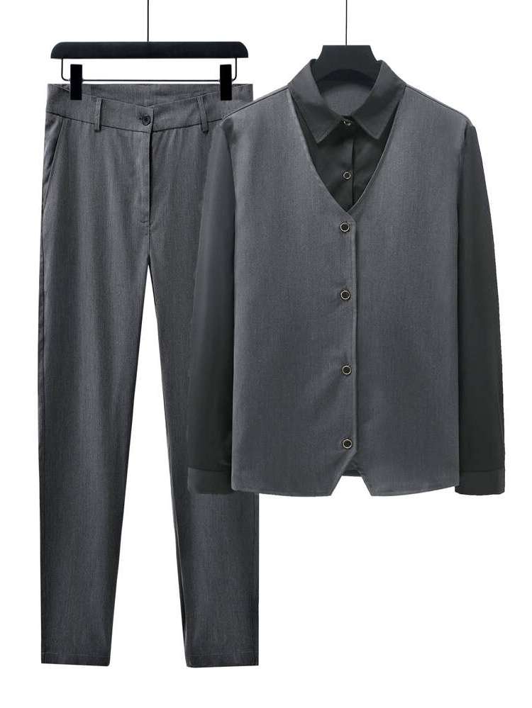 Regular Fit Work Button Men Suits 4430