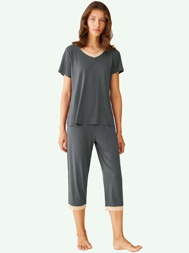   Dark Grey Women Sleep  Lounge 3126