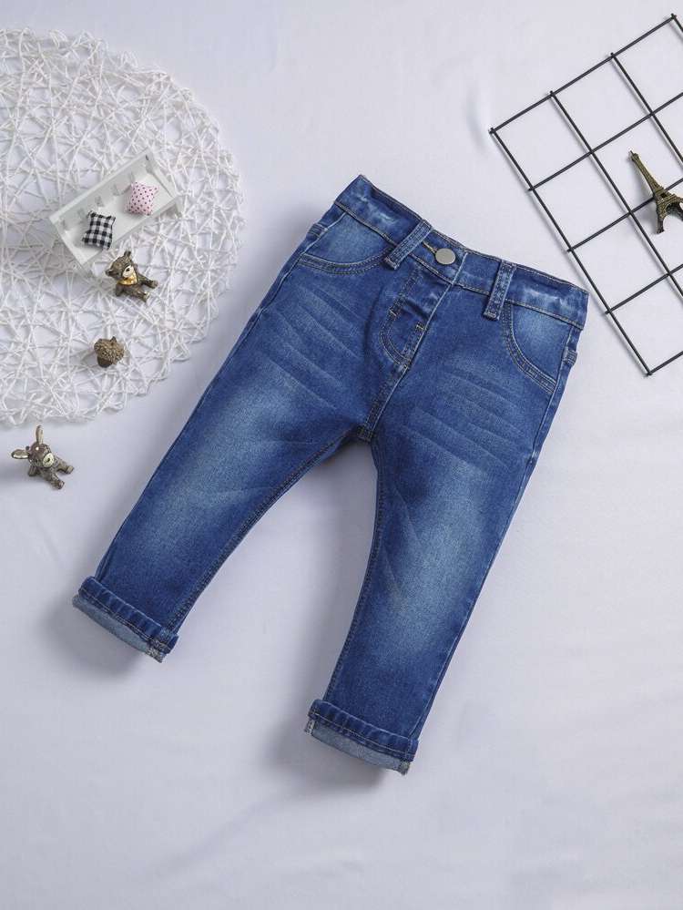  Plain Button Baby Denim 556