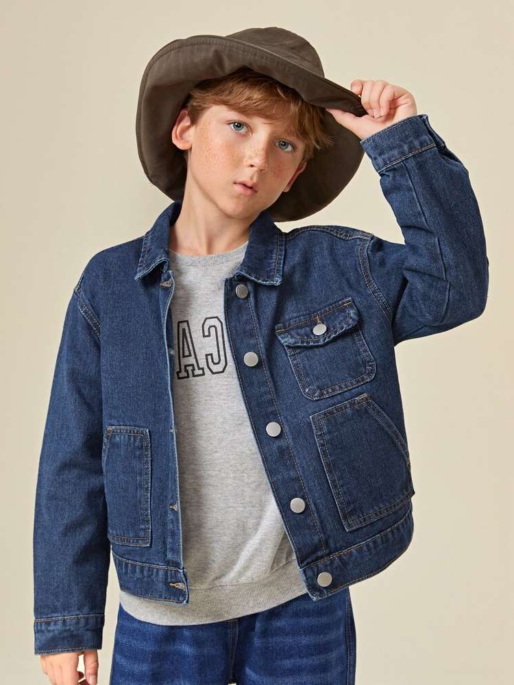  Collar Plain Button Boys Clothing 9213