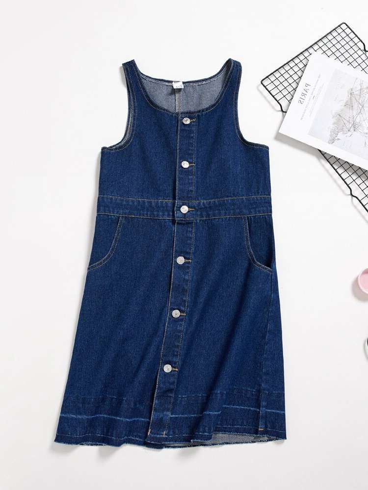  Round Neck Sleeveless Girls Clothing 2398