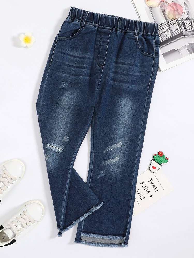  Plain Regular Fit Girls Denim 309