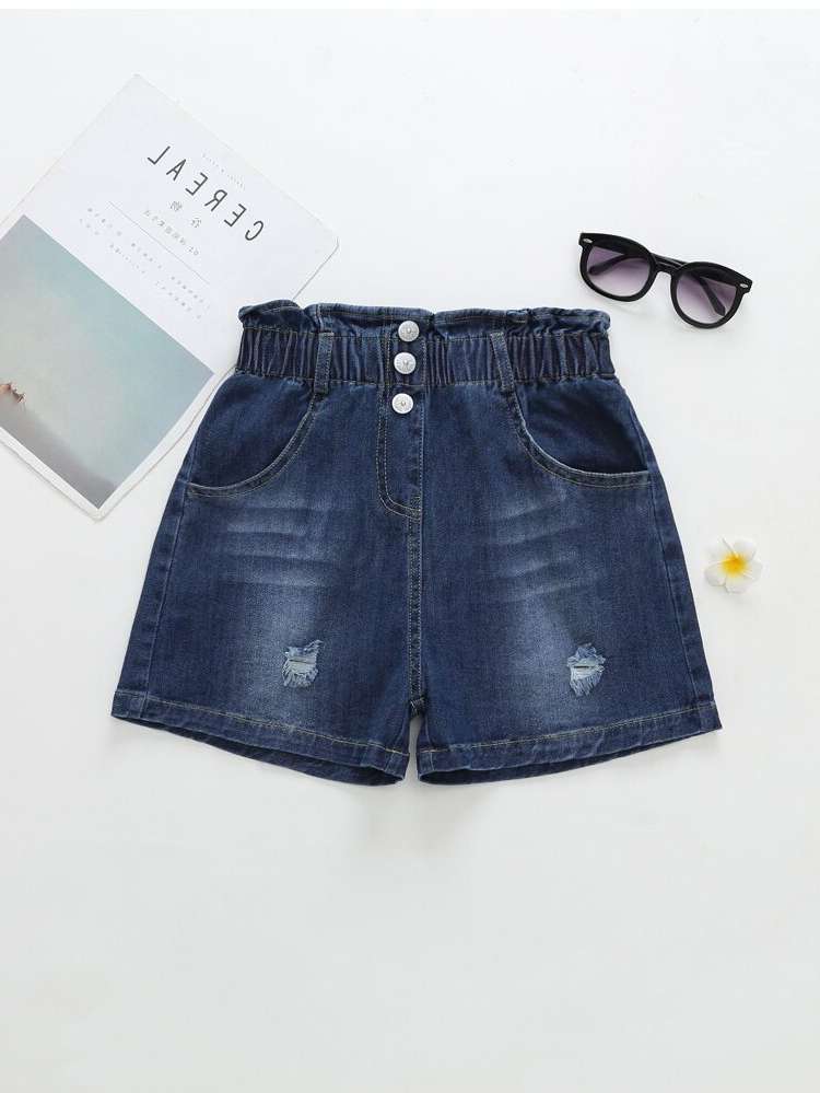  Dark Wash Plain Girls Denim 2706