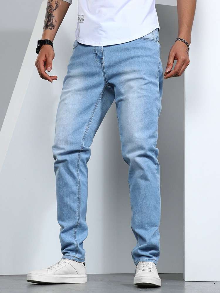 Plain  Men Jeans 6830