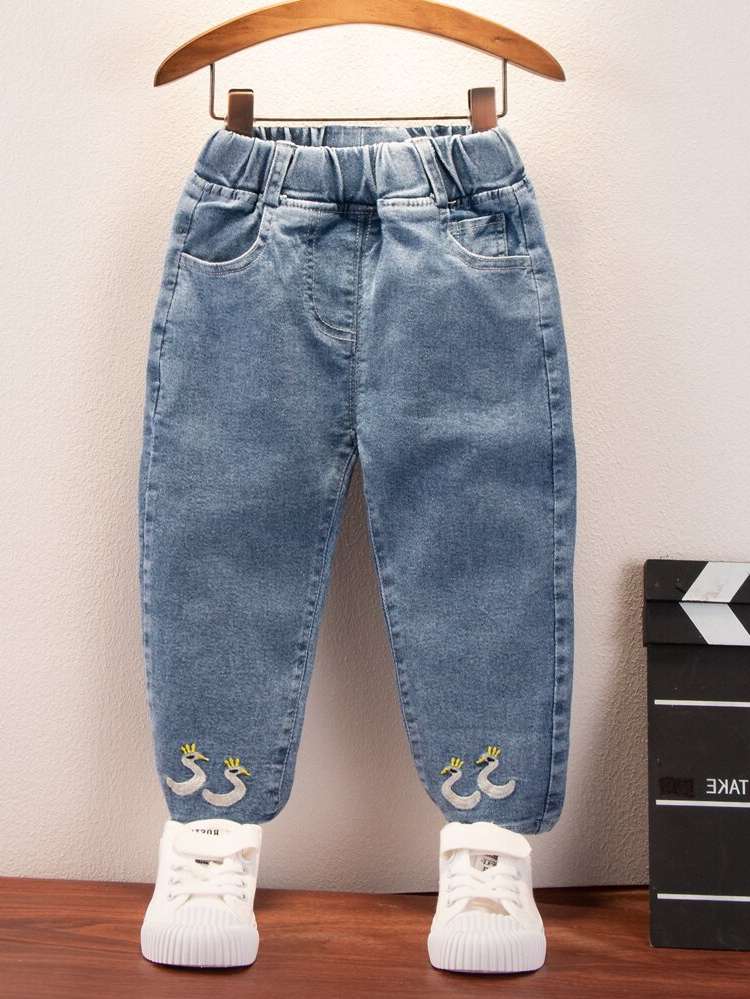 Regular Fit Long  Toddler Girl Jeans 8018