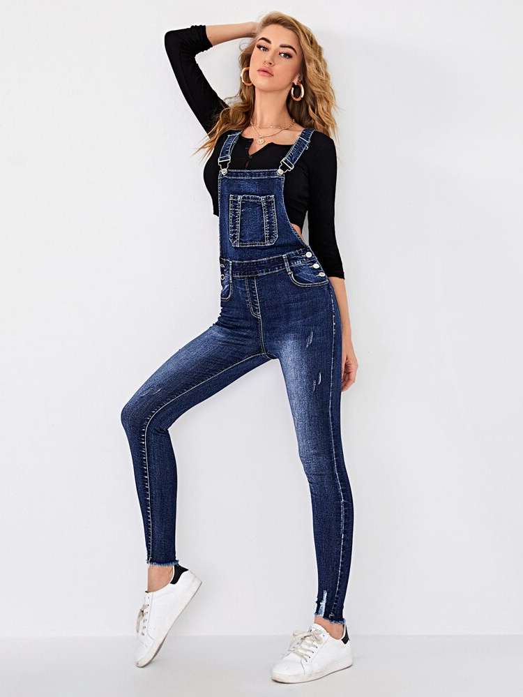  Sleeveless Long Plain Women Denim 396