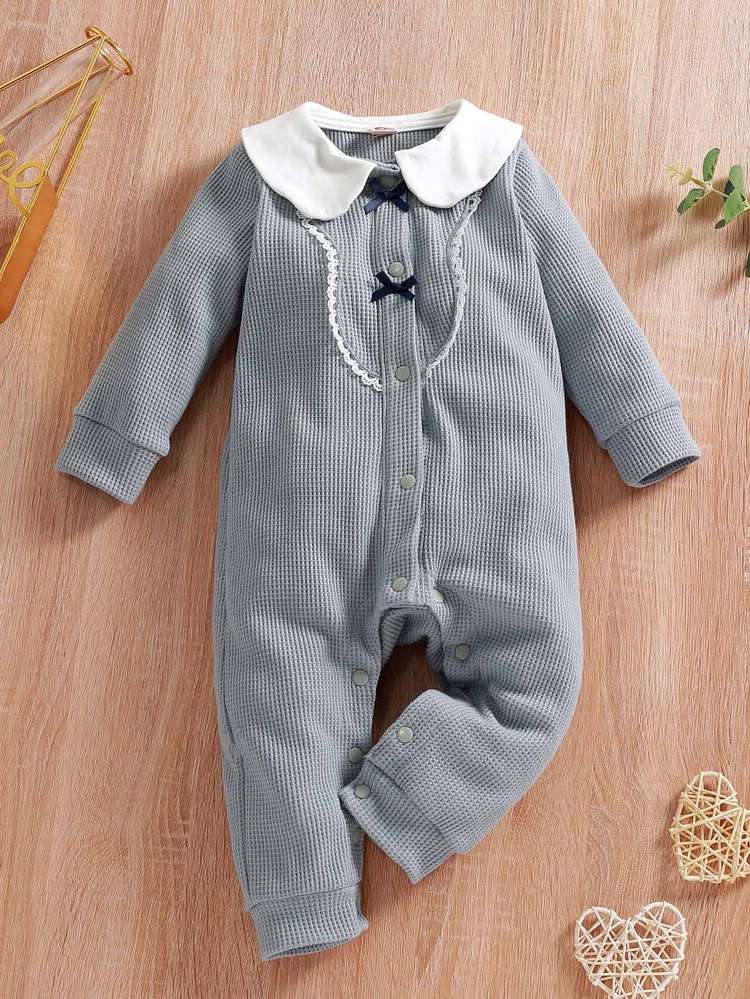  Cute Colorblock Button Baby Clothing 3789