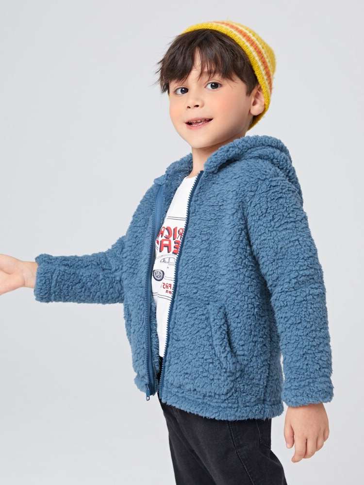 Regular Long Sleeve Hooded Kids Clothing 1864