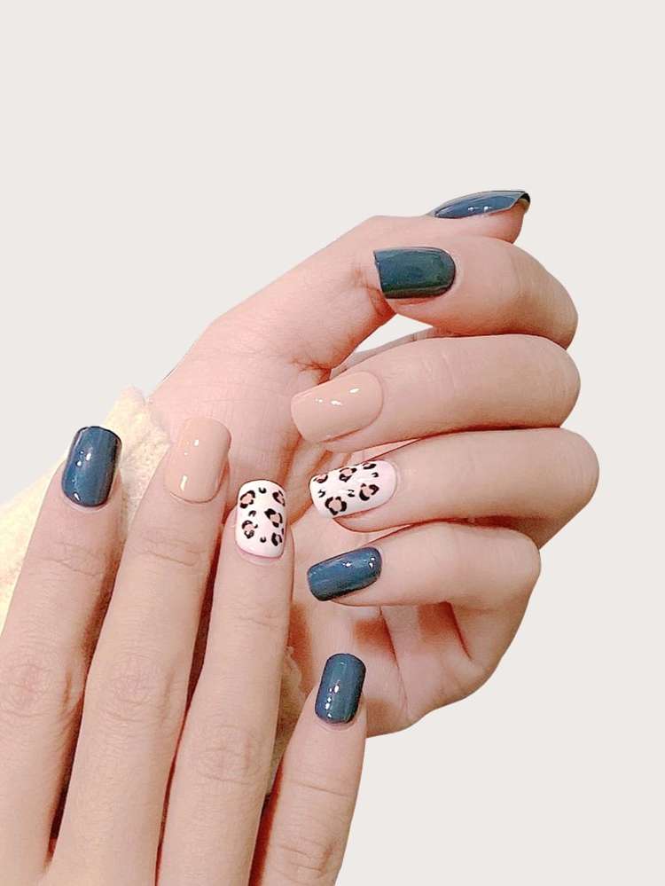  Leopard Press On Nails 1048