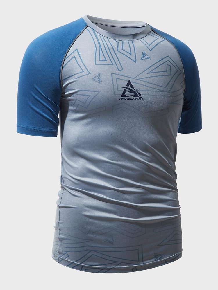 Regular Dusty Blue Colorblock Sports 2361