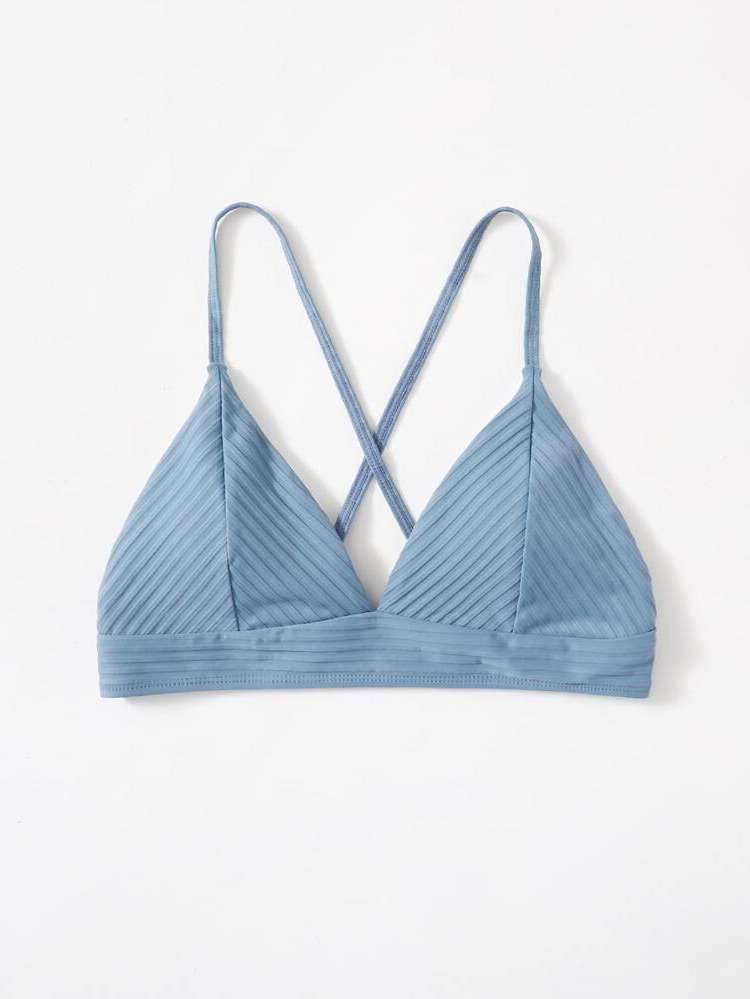 Spaghetti Strap Cute Dusty Blue Women Clothing 4639