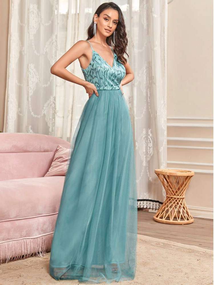 Maxi Dusty Pink Spaghetti Strap Plain Bridesmaid Dresses 8993