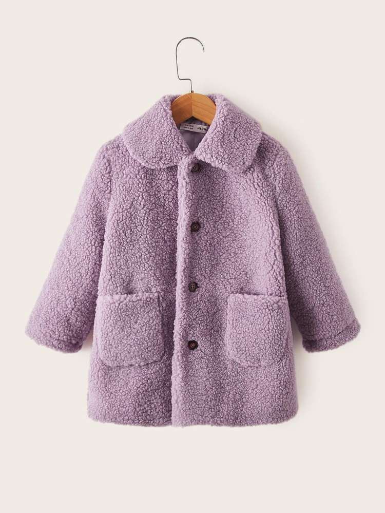  Short Plain Casual Toddler Girls Outerwear 829