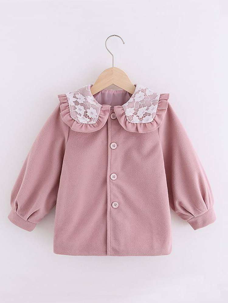 Regular Fit Long Sleeve Casual Plain Toddler Girls Clothing 2109