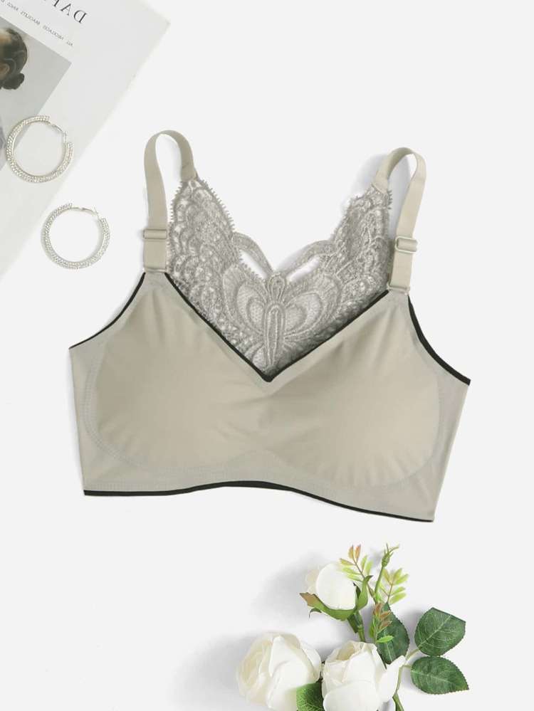   Plain Plus Size Bras  Bralettes 8735