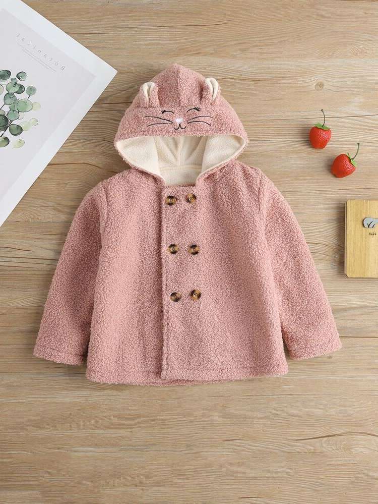 Long Sleeve Dusty Pink Plain Toddler Girls Clothing 1755