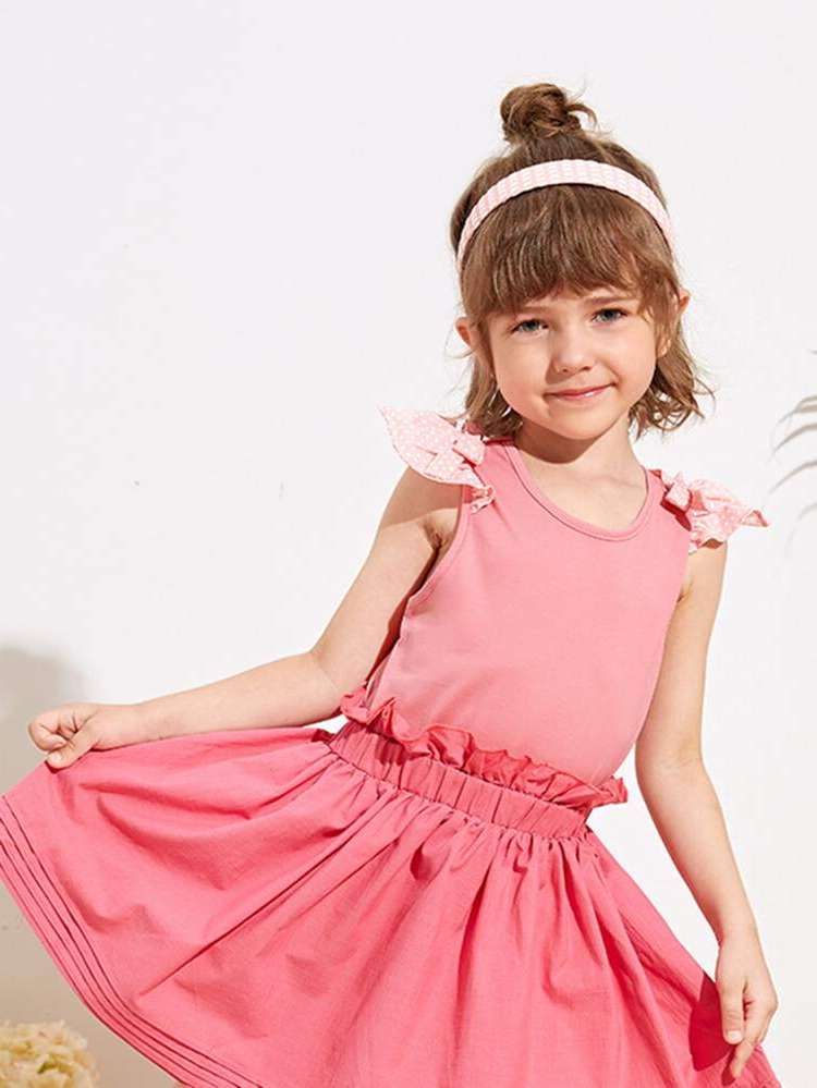  Dusty Pink Ruffle Toddler Girls Clothing 3366