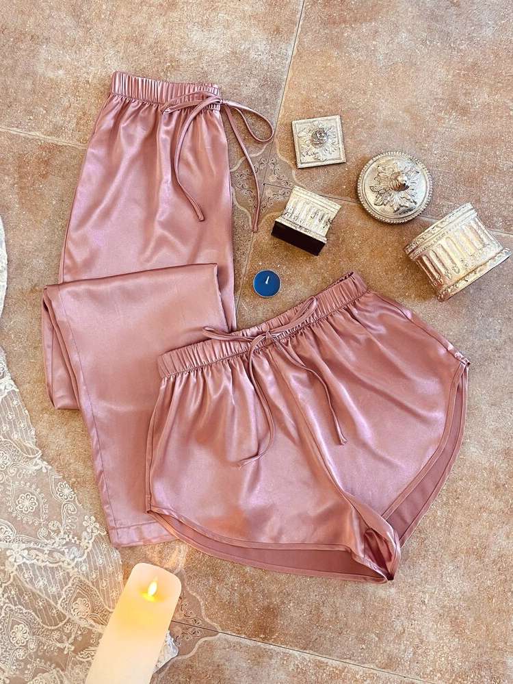  Dusty Pink Tie Front Underwear  Sleepwear 1544