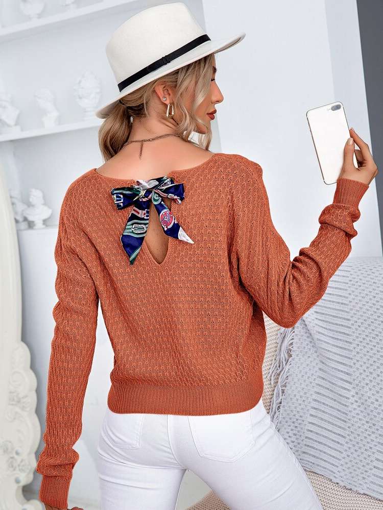  Regular Fit Tie Back Regular Women Sweaters 2022