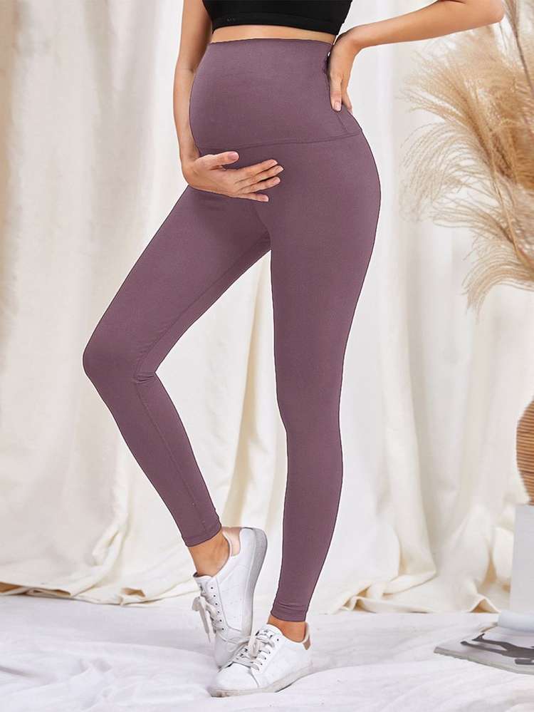 Dusty Purple Sporty Cropped Maternity 9079