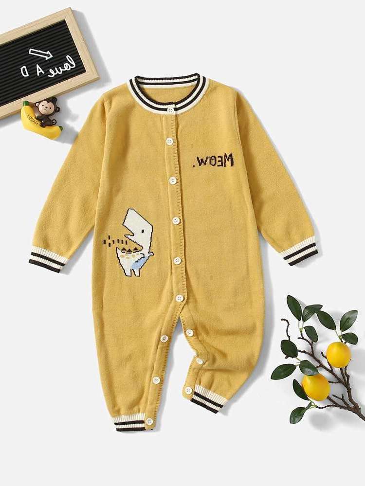 Round Neck Regular Fit Cartoon Baby Clothing 490