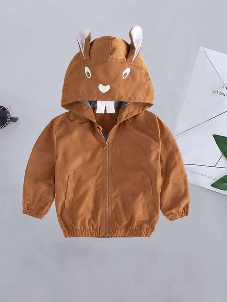 Cartoon Patched Cute Ginger Toddler Boys Outerwear 3869