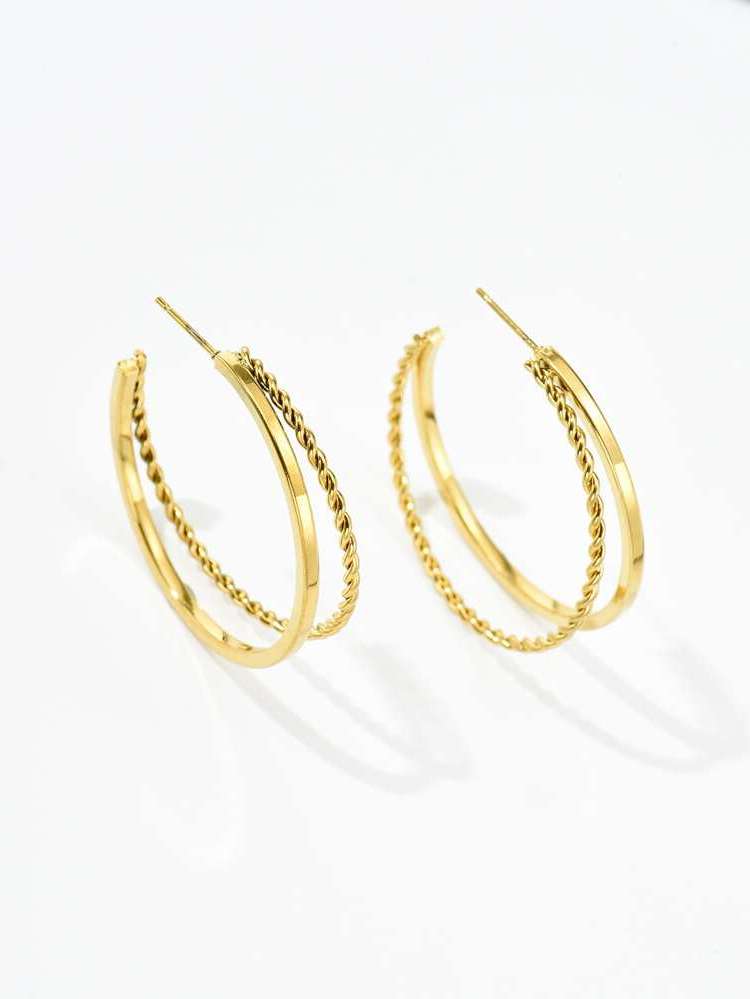 Elegant Gold Fine Earrings 2886