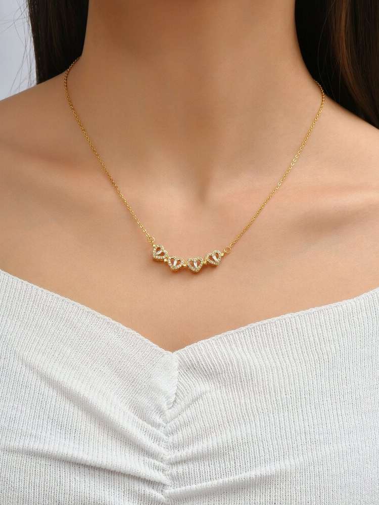 Heart  Gold Fine Necklaces 6880