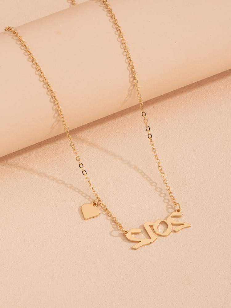  Heart Gold Necklaces 645