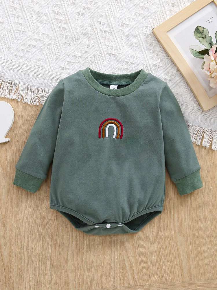 Embroidery Round Neck  Baby  Mom 134