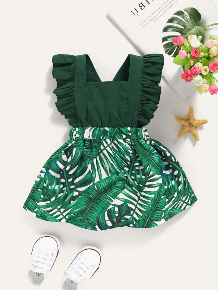 Tropical Regular Fit Boho Baby Dresses 933