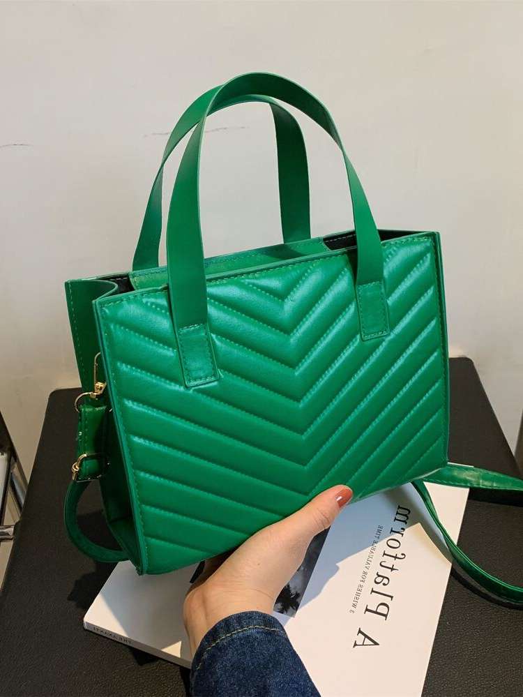  Green Chevron Women Bags 4081