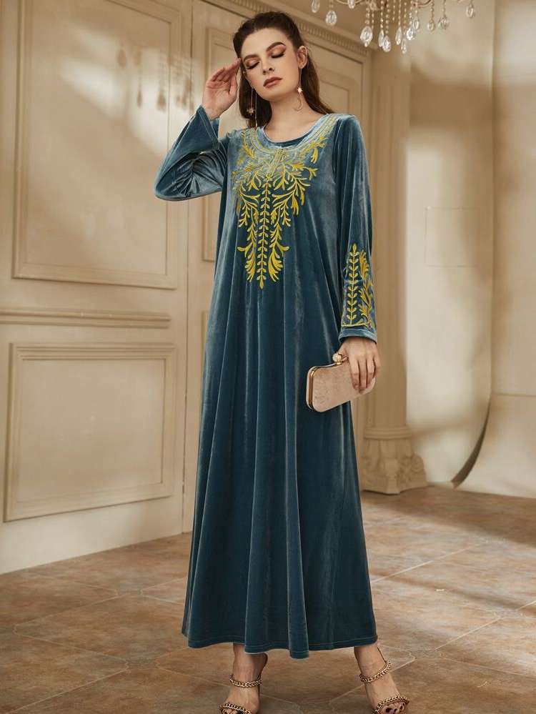  Round Neck Embroidery Green World Apparel 5092