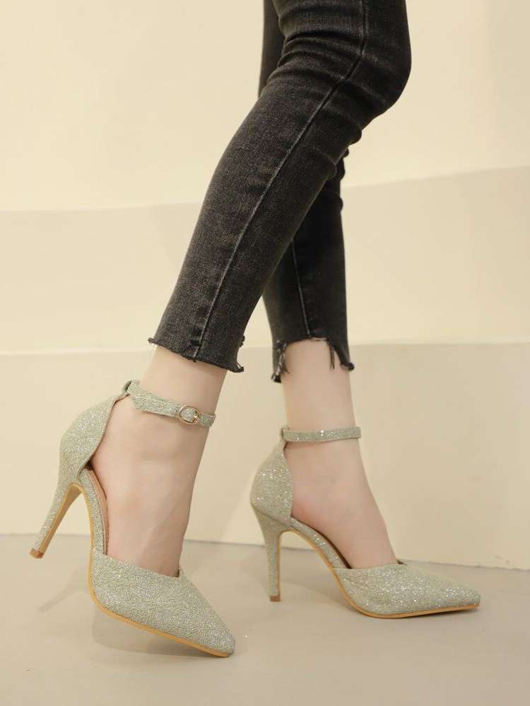  Green Glitter Glamorous Shoes 9140