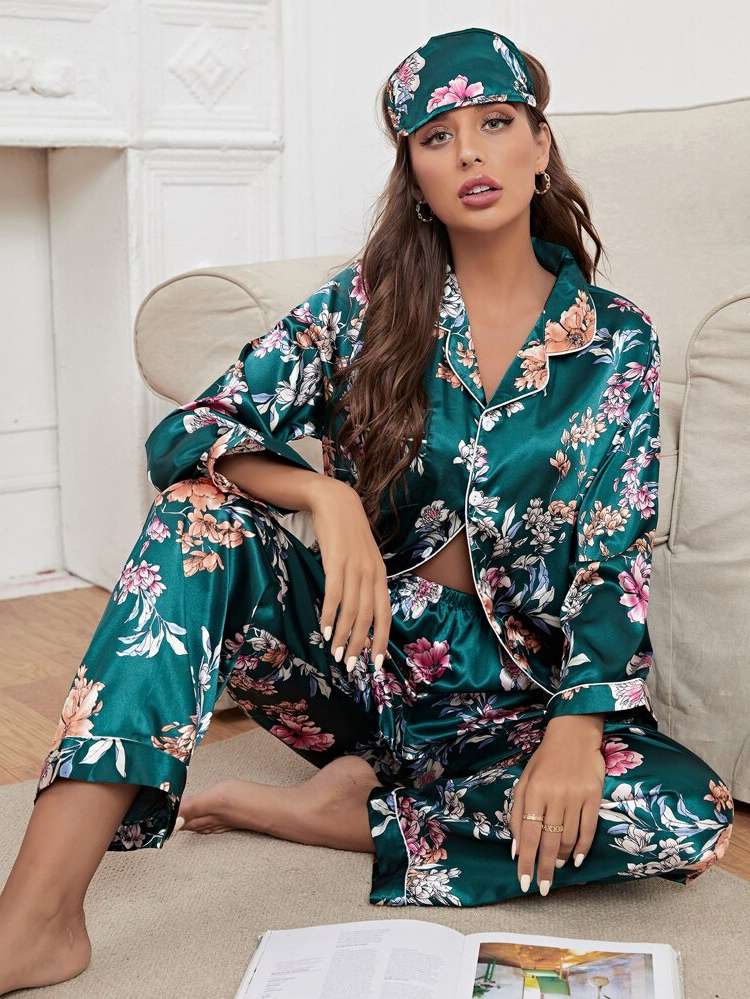  Elegant Long Sleeve Women Sleep  Lounge 6092