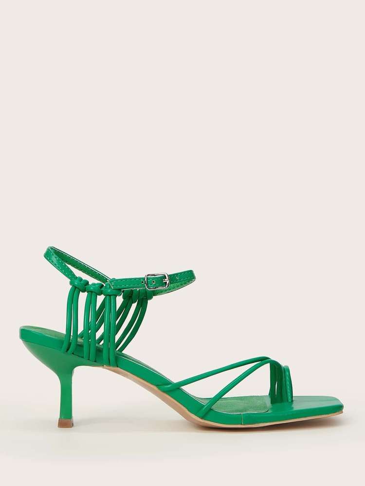 Green  Women Heeled Sandals 736