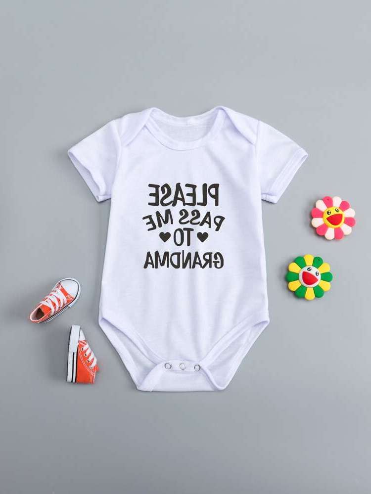  Round Neck Grey Baby Bodysuits 749