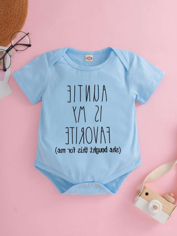  Grey Round Neck Slogan Baby Clothing 379