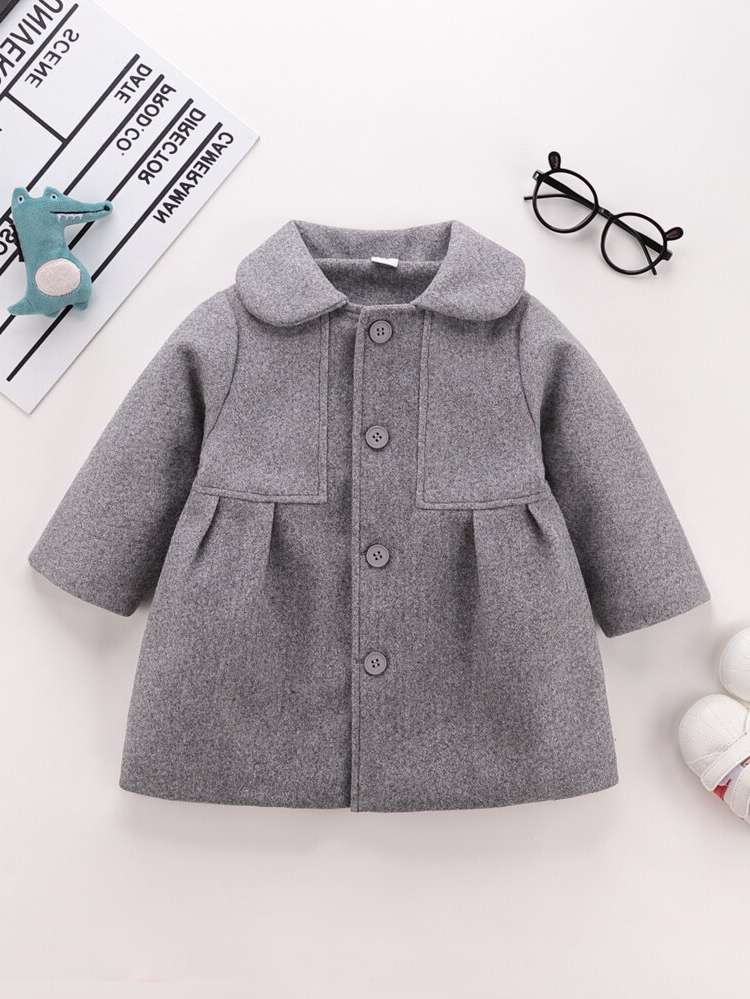 Plain Long Button Front Baby  Mom 7440