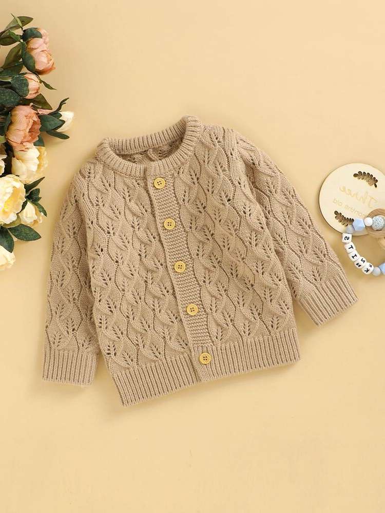 Round Neck Casual Plain Baby Clothing 376