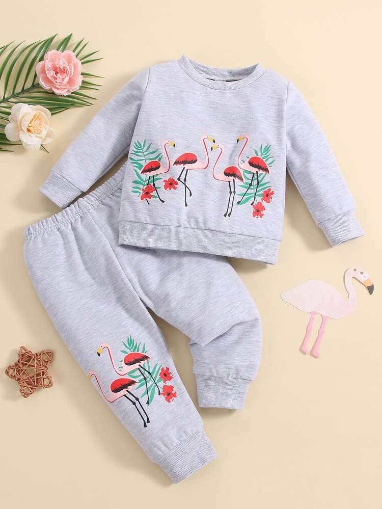  Long Sleeve Flamingo Casual Baby Clothing 368