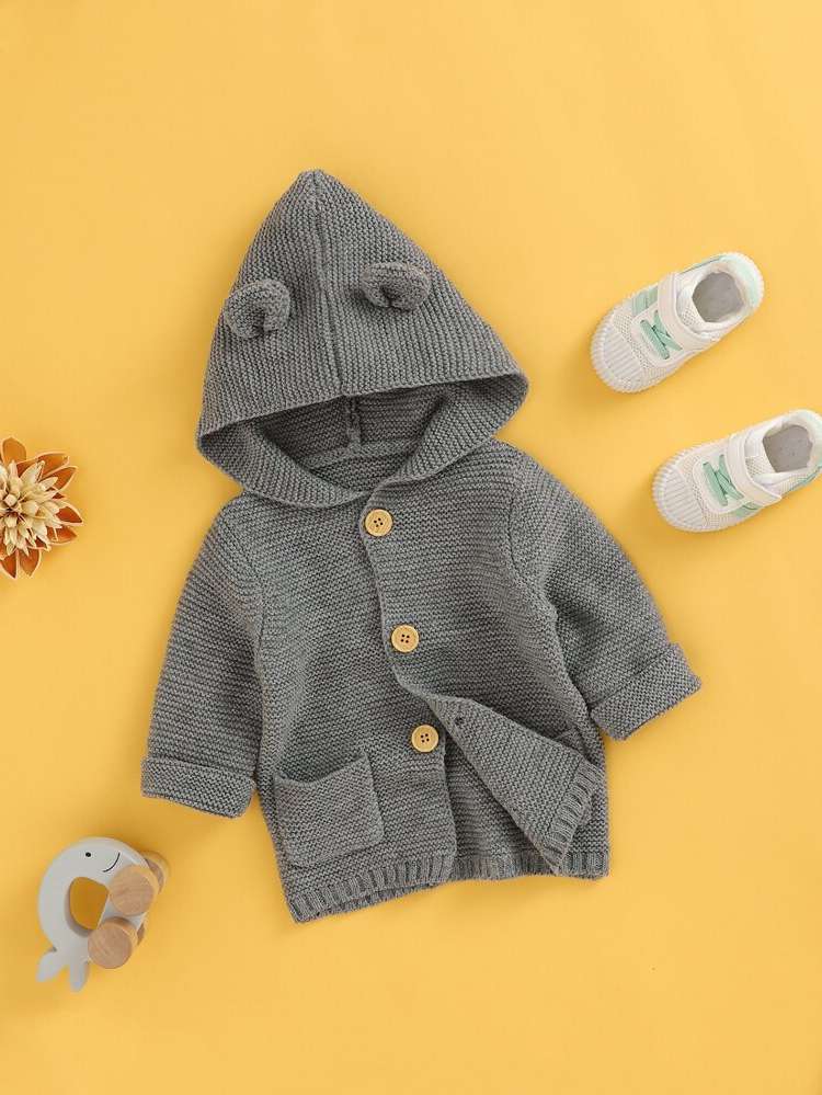  Hooded Grey Long Sleeve Baby  Mom 792