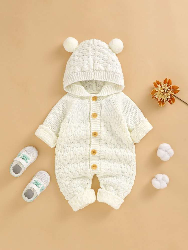  Long Button Front Casual Baby Knitwear 5082