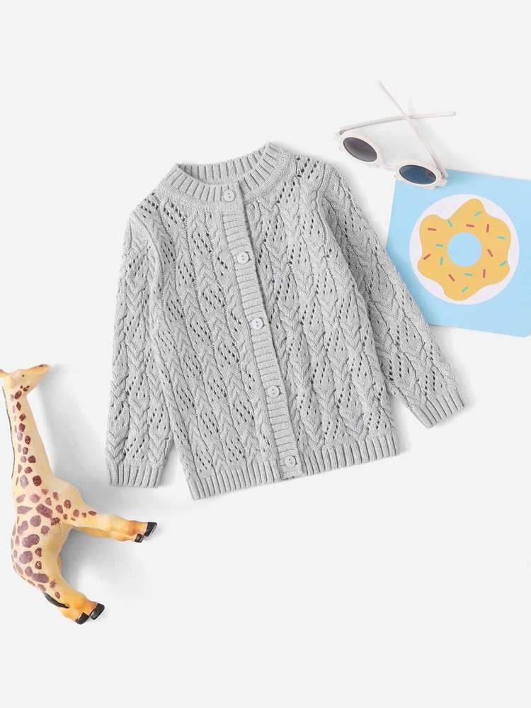 Grey Casual Regular Baby Knitwear 2246