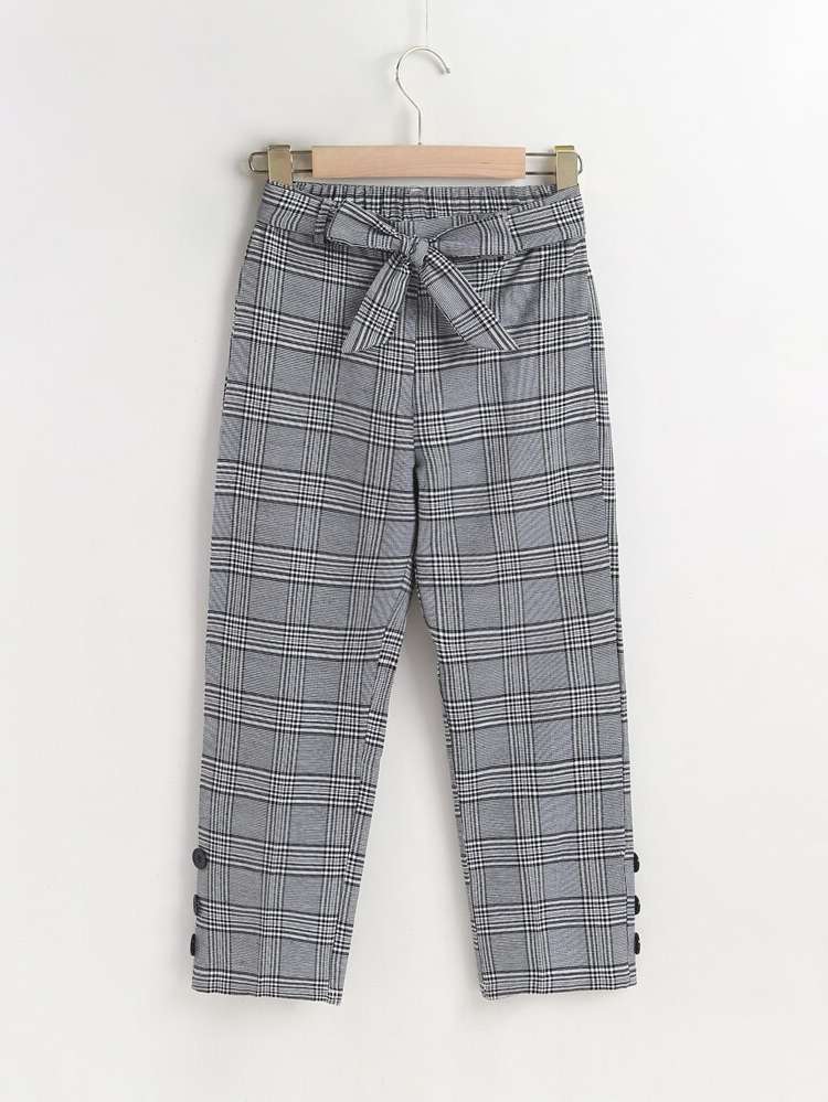  Grey Belted Girls Pants 857