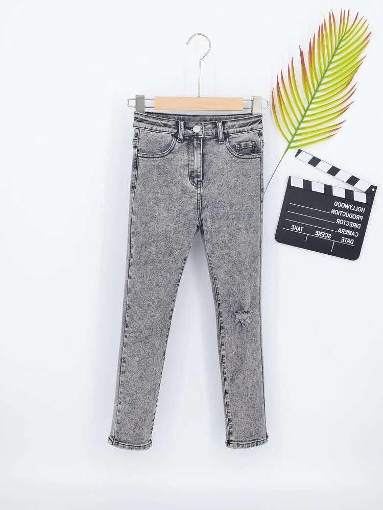  Ripped Skinny Plain Girls Denim 8590