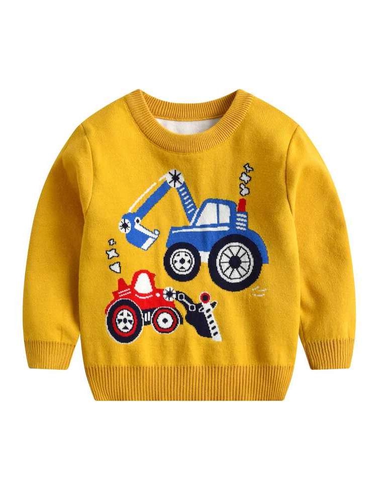 Long Sleeve Grey Casual Car Toddler Boys Clothing 5030