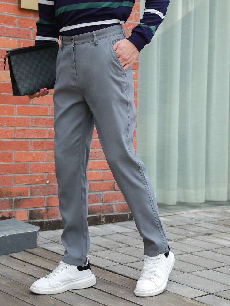  Plain Men Suit Pants 5448