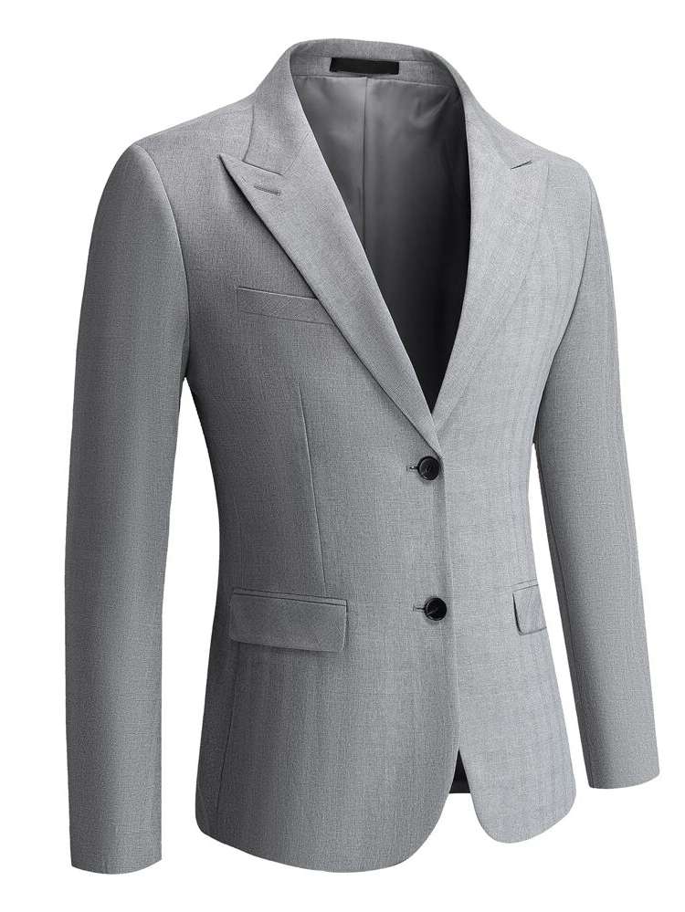  Pocket Grey Long Sleeve Men Suits  Separates 9342